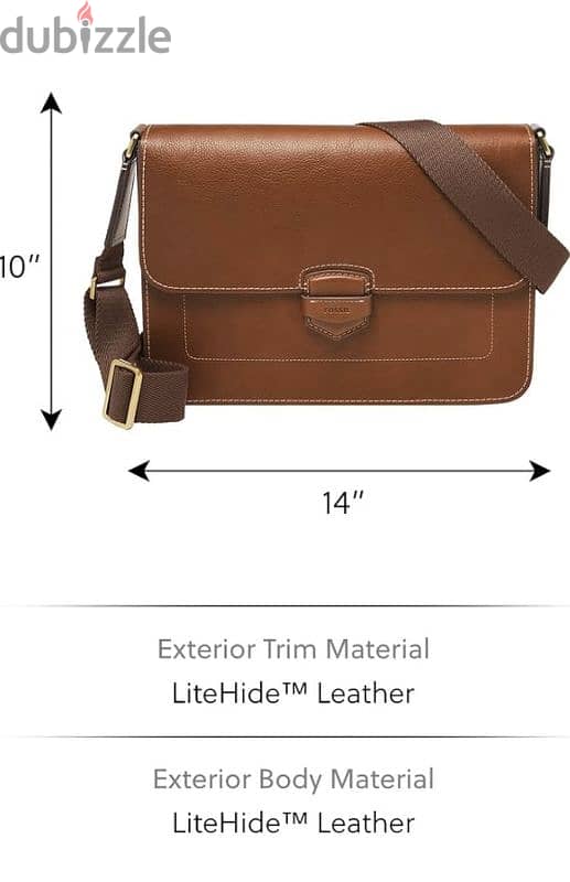 new Fossil leather bag for him with tag 5