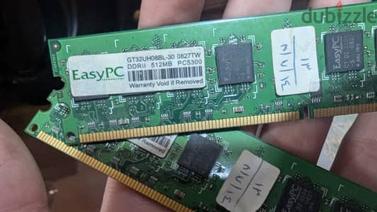 2 sticks ram 2*512 mb ddr 2