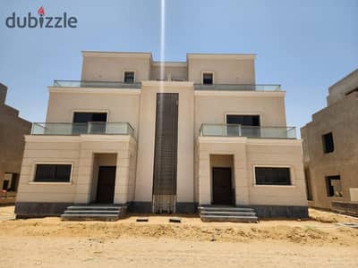 Twin house villa for sale in Naya West Compound, New Zayed. Area 255m² and garden 200m²