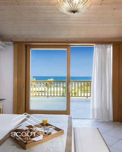 Chalet for sale, 140 m, with sea view, immediate delivery and super deluxe finishing in La Vista Gardens, Ain Sokhna, next to Al Galala and Telal