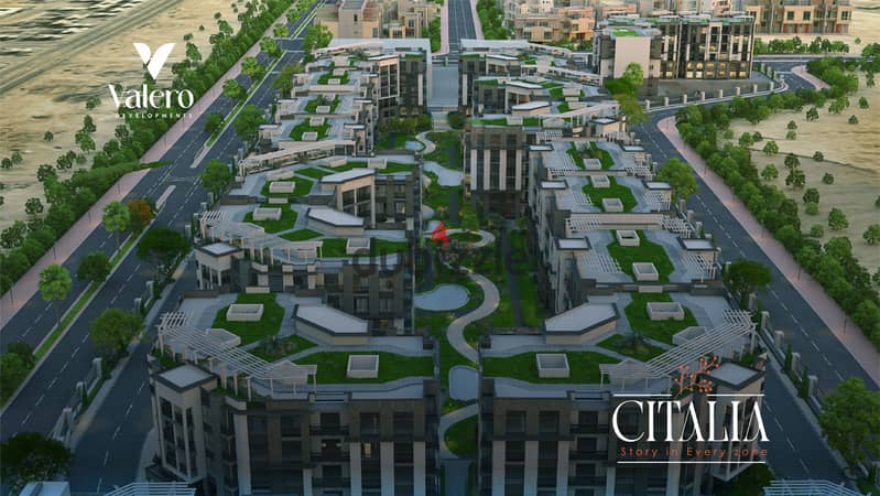 Invest in a 125m apartment in Citalia in Al Obour with a garden view on installments over 6 years!