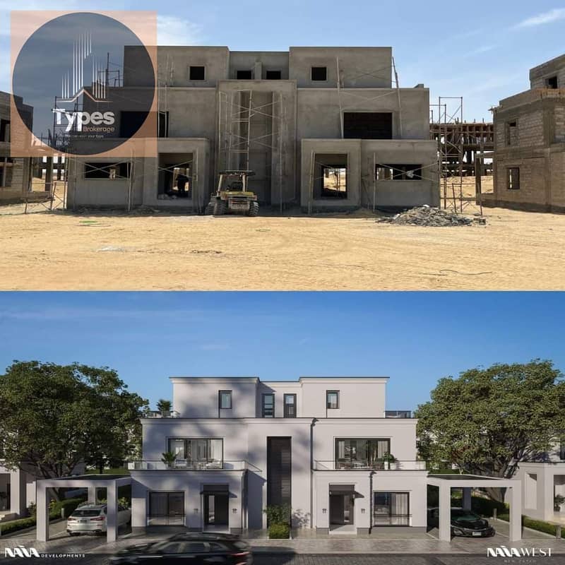 5 Bedrooms 225 sq.M Villa for sale 22,000,000 EGP in Naia West Compound, Sheikh Zayed