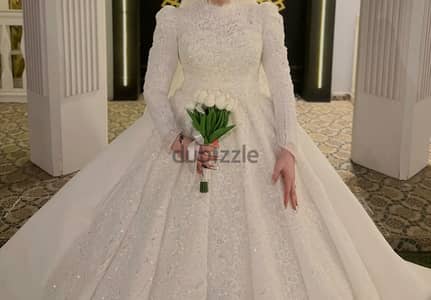 فستان زفاف فرنسى هاند ميد