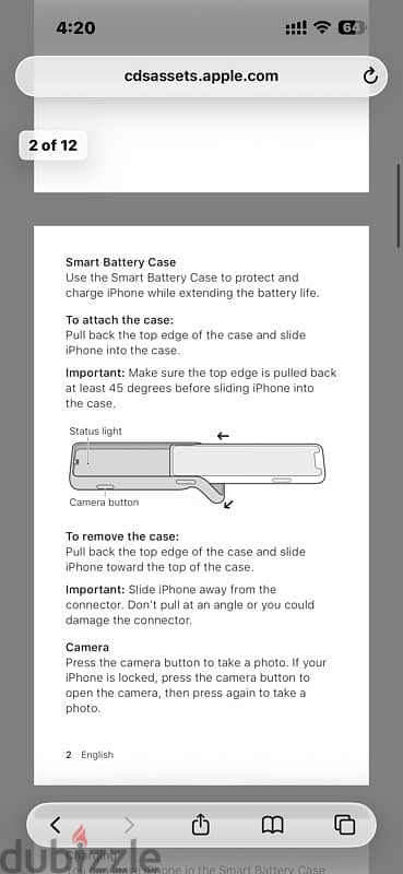 Smart Battery Case for iPhone 11 Pro Original 15