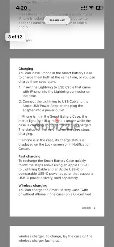 Smart Battery Case for iPhone 11 Pro Original 10