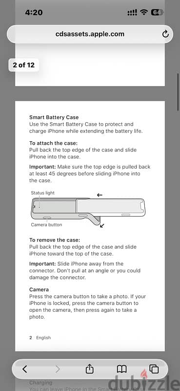 Smart Battery Case for iPhone 11 Pro Original 12