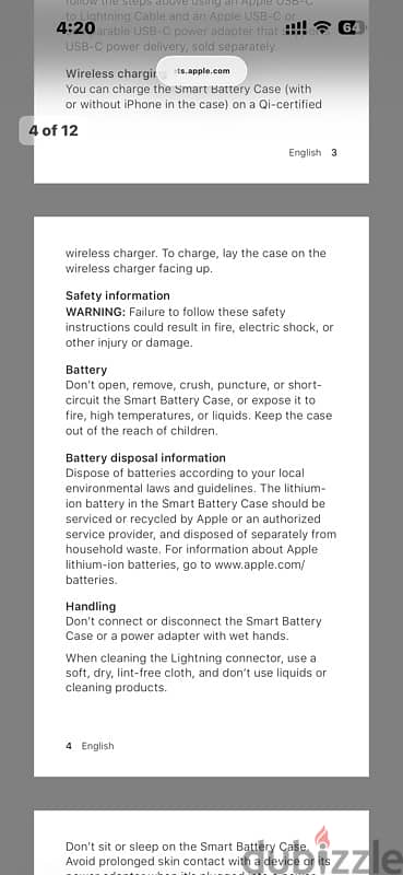 Smart Battery Case for iPhone 11 Pro Original 13