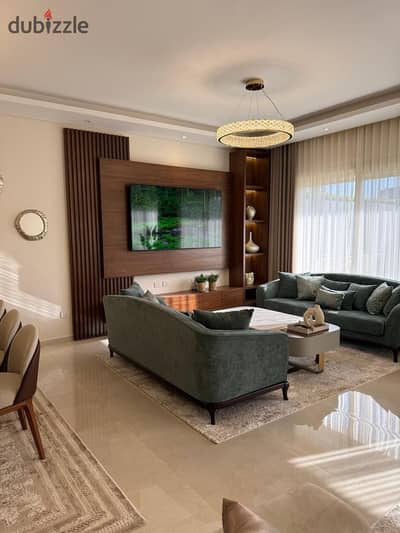Furnished twin house villa for rent in Jidar Compound, first occupancy