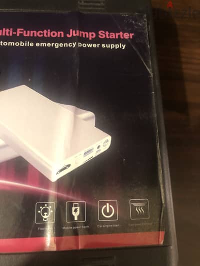Car Jump Starter + Mobile Power Bank باور بانك + Flash ligth بالضمان