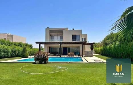(Ready for viewing) Villa with landscape view for sale in Fifth Settlement, next to the American University in La-Vista El-Patio Town compound