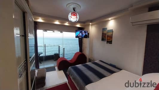  Luxury hotel apartment for rent – ​​stunning sea view in the heart of Alexandria 