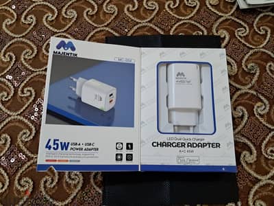 شاحن 45 واط  2 مخرج USB + Type C