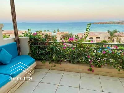 Own a fully furnished, ultra-luxurious beachfront chalet with installments over 8 years in Lavista 6, Ain Sokhna, a prime location on the Zafrana Road