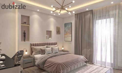 Opportunity to own a 63-meter apartment in the Fifth Settlement in a fully serviced compound with only 10% down payment next to the American University.