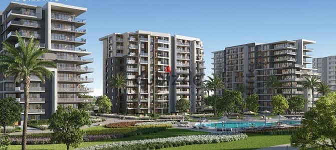 شقه بتشطيب راقى بالتكييفات و المطبخ - عاين و إستلم و إسكن فورا - بتطل على ZED PARK