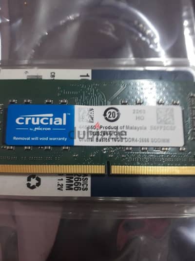 رام لاب توب 16 جيجا DDR4  باص 2666 جديدة