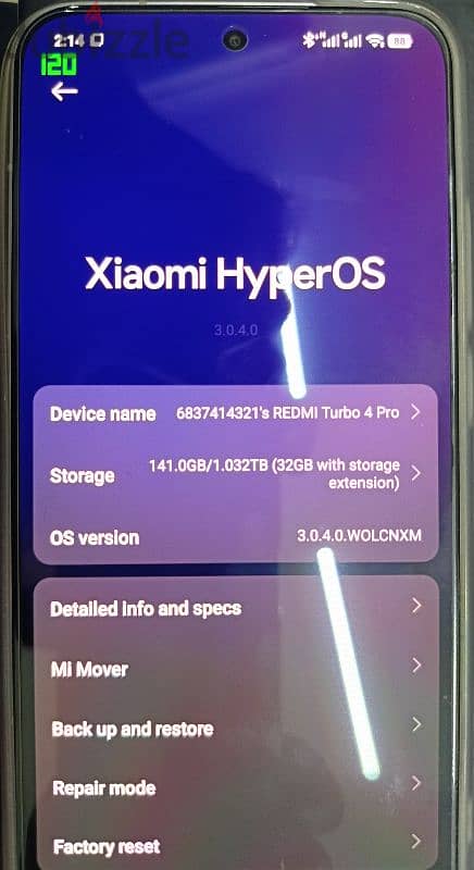 Ridmi turbo 4pro 1