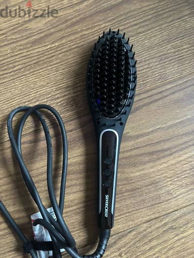 Hair straightening brush