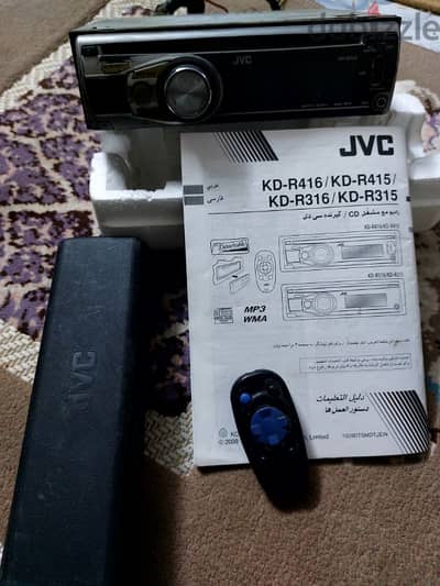كاسيت JVC  و رف سماعات طاير فيرنا