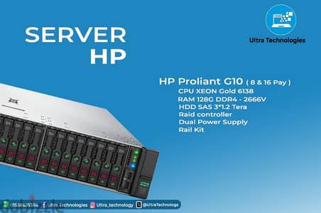 HP DL380 G10& Dell R740XD servers سيرفرات