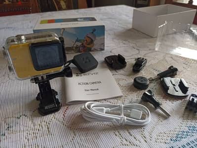 action and dash cam ezviz under water with accessories