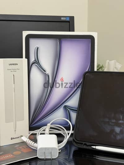 iPad Air 6th Gen 128GB Grey New + Box, Ugreen Pen, Cover, Protector