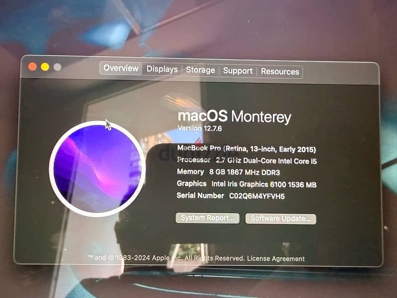 Macbook pro 13’ 1