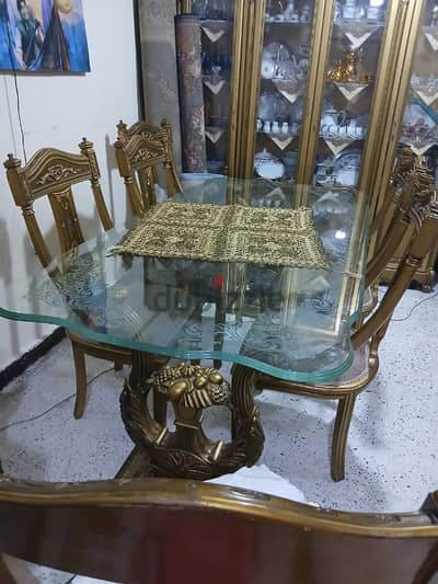 نيش وبولاسوار وطربيزة سفرة خشب ذان
