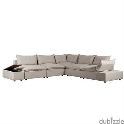كنبه حرف ل منجد فايبر سوپر سوفت  Kian Furniture Christmas Aconite