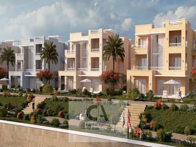 شاليه للبيع في العين السخنه سي فيو البحر علي 200 متر بدفع مقدم 5% واقساط علي 10 سنوات في تلال السخنه بتشطيب كامل  | Telal Sokhna