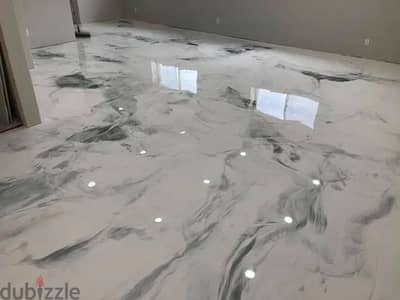 تنفيذ أرضيات ايبوكسي رخامي