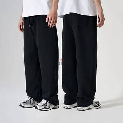 black wide leg sweatpants (New)