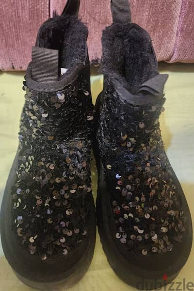 A black half boot