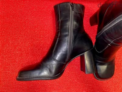 Vintage Genuine Leather Boots – Made in Brazil | Size 9