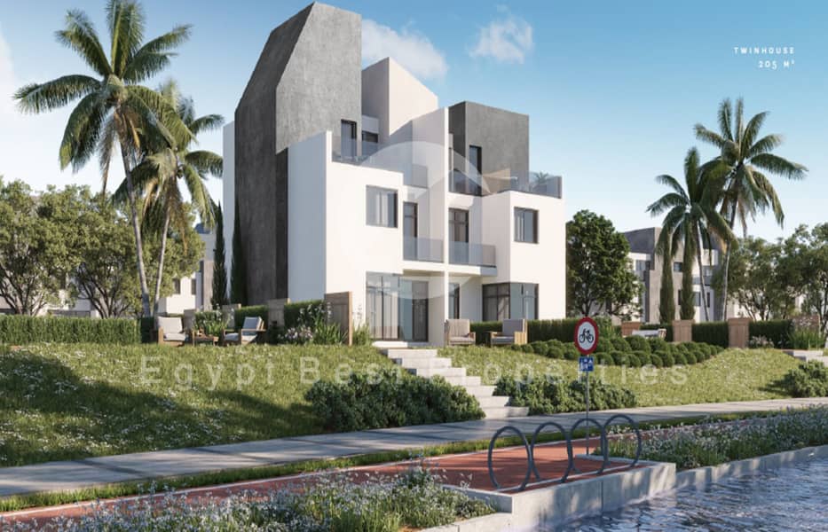 3 Bedrooms 205 sq.M Twinhouse for sale 19,805,210 EGP in Rivers Compound, Sheikh Zayed
