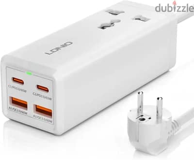 للبيع شاحن ماركة Ldnio 65 watt يدعم شحن السريع PPS و الأيفون