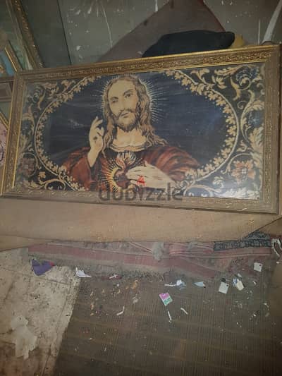 صورة السيد المسيح  قطيفة مستوردة من   ايطاليا