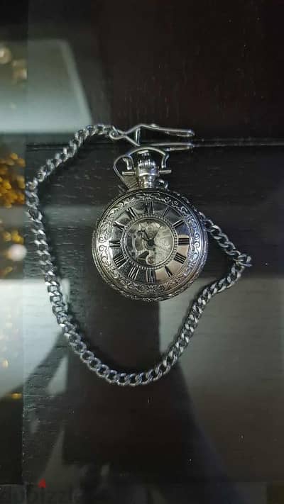 Mount Royal skeleton pocket watch