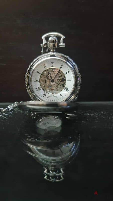 Mount Royal skeleton pocket watch 2