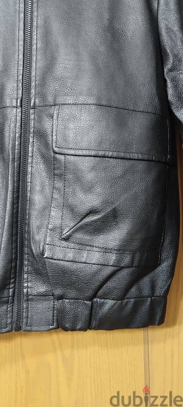 zara leather jacket size m 3