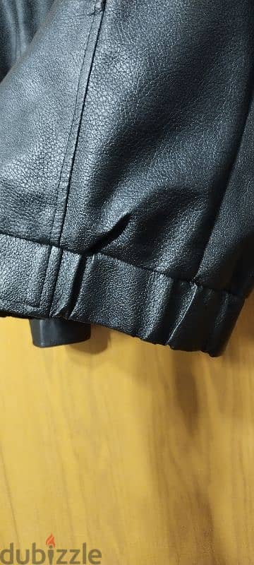 zara leather jacket size m 4