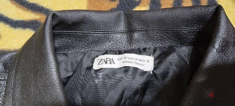 zara leather jacket size m 6