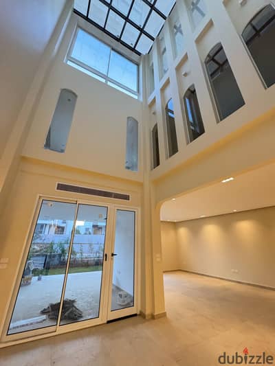 For sale: Finished townhouse villa in Joulz, ready for immediate occupancy. 5 bedrooms, landscape view, in Joulz compound, near Sheikh Zayed, Palm Hil