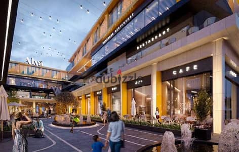 Shop for saleground floor  محل أرضي بواجهة مميزة + مساحة خارجية بسعر لقطة علي واجهة الحي الايطالي اقل سعر واطول فترة سداد