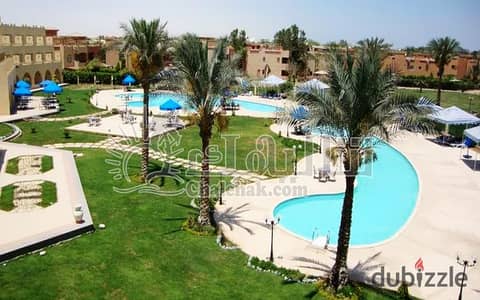 For Sale: 240 sqm Furnished Villa with Garden – First Row on the Sea – Immediate Delivery – Al Wadi Resort, Ain Sokhna