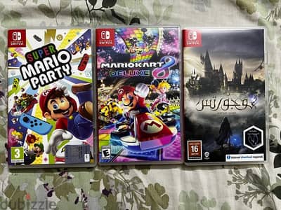 Nintendo Switch Games - Hogwarts Legacy, Mario Kart, Mario Party