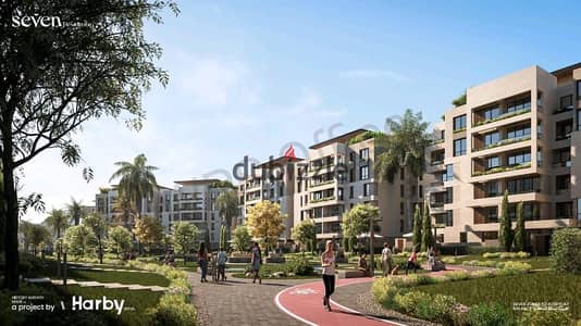 شقه للبيع في كمبوند SEVEN RESIDENCE في حدائق اكتوبر علي شارع زويل الرئيسي بسعر لقطه واطول فترة سدادOctober Gardens