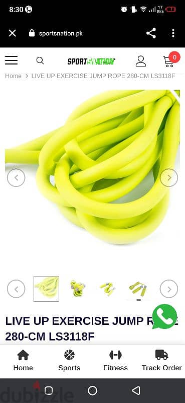 LIVE UP EXERCISE JUMP ROPE 280-CM LS3118F