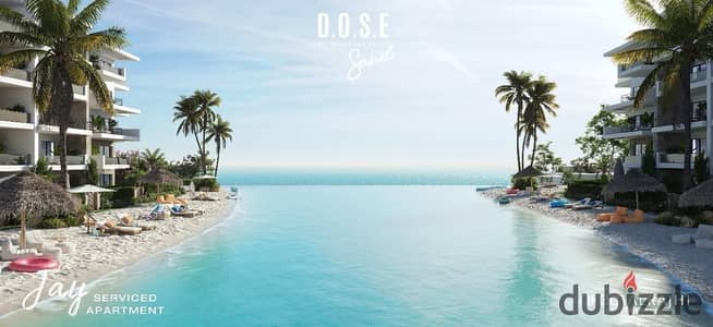 فرصة شاليه (غرفة) متشطب فندقي بView بحر بانورامي للبيع بمقدم10% في ارقى Resort في الساحل الشمالي