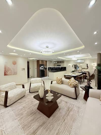 Double view apartment overlooking the airport and Almaza City Center, ready for immediate occupancy, fully finished, with installments over 10 years.